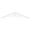 Ekena Millwork Pitch Finley Architectural Grade PVC Gable Pediment, 60"W x 12 1/2"H x 1"P (5/12) GPP060X013X100FIN - alternate 3